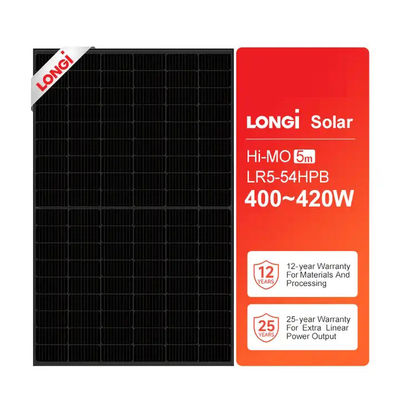 PV Module Rooftop House Energy Solar Panel Longi LR5-54HPB 400M 400W 410W 420W